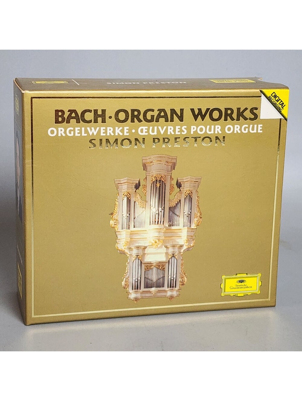 Bach Organ Works Simon Preston 6 CD Box Set Deutsche Grammophon 439 201-2 NM/VG+